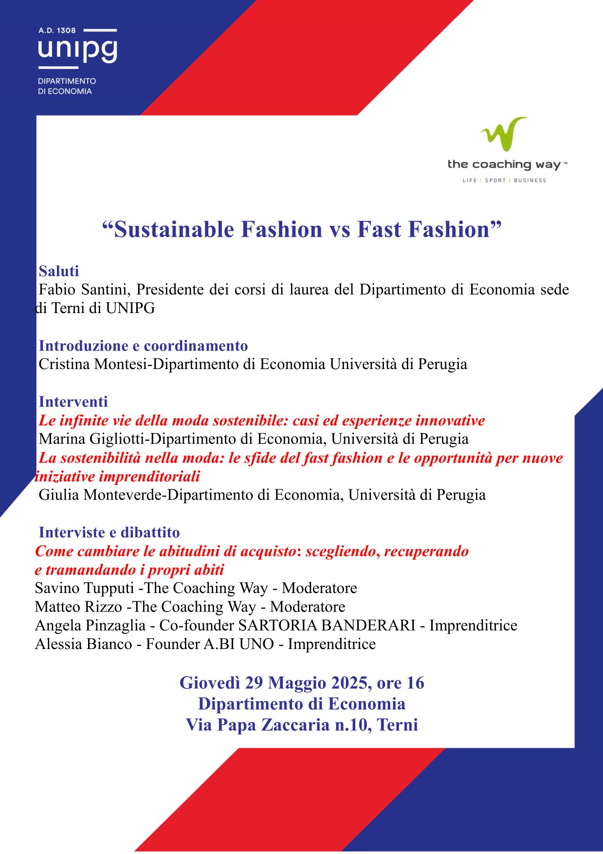 seminario sustainable fashion vs fast fashion 29.05.2025